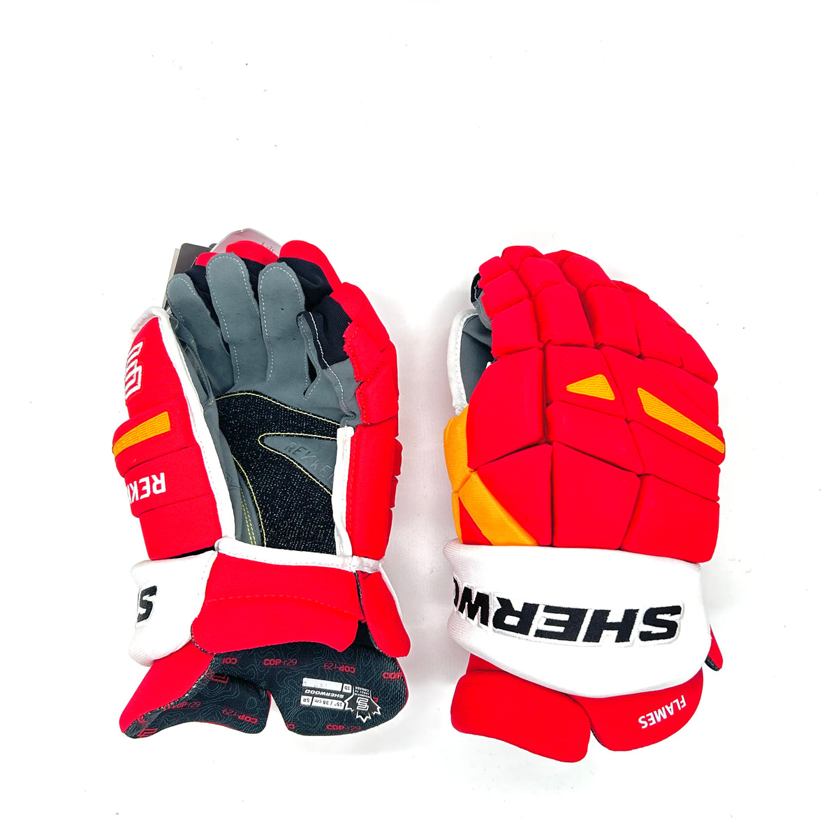 Sherwood Rekker Legend Pro - NHL Pro Stock Glove - Calgary Flames (Red ...