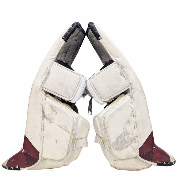 Bauer Supreme 2S Pro - Used Pro Stock Goalie Pads (White/Maroon)