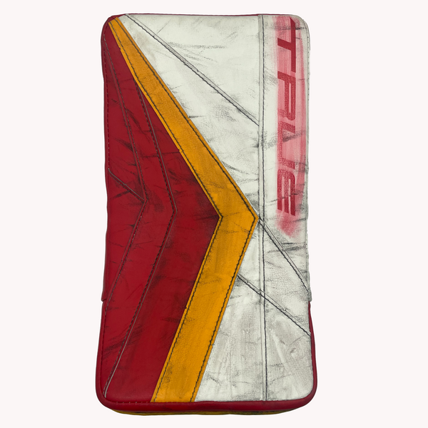 True Catalyst PX3 - Used Pro Stock Goalie Blocker (Red/White/Yellow)