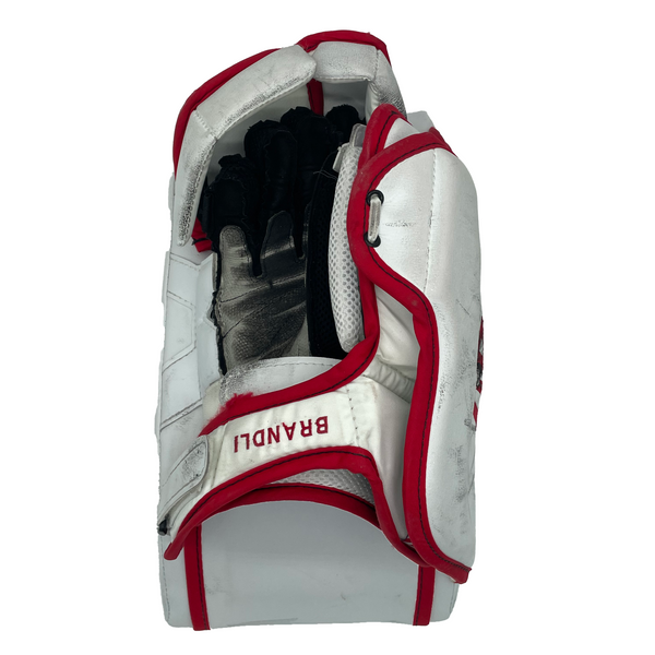 Vaughn Velocity V9 - Used Pro Stock Goalie Blocker (White/Red)