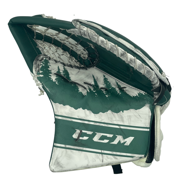 CCM Extreme Flex 5  - Used Pro Stock Goalie Glove (White/Green)