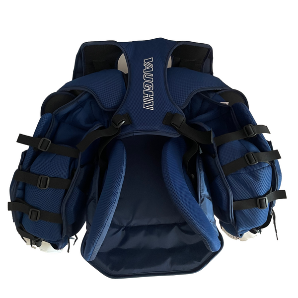 Vaughn V10 Pro Carbon  - New Pro Stock Goalie Chest Protector (Navy/White)