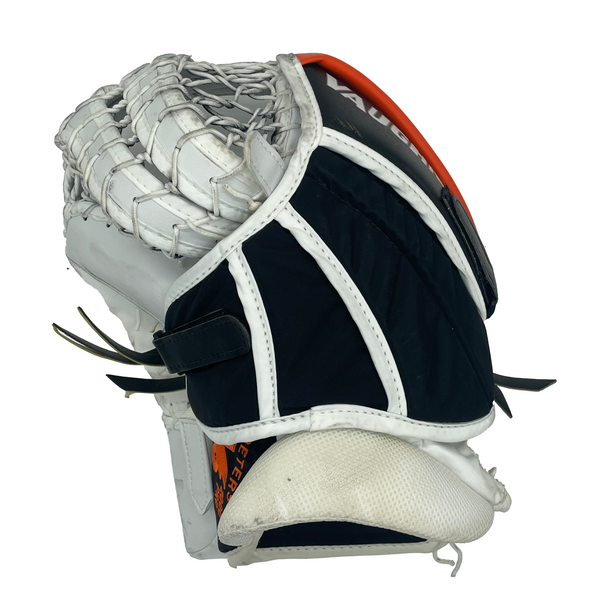 Vaughn V6 2000 Pro - Used Pro Stock Goalie Glove Full Right (White/Black/Orange)