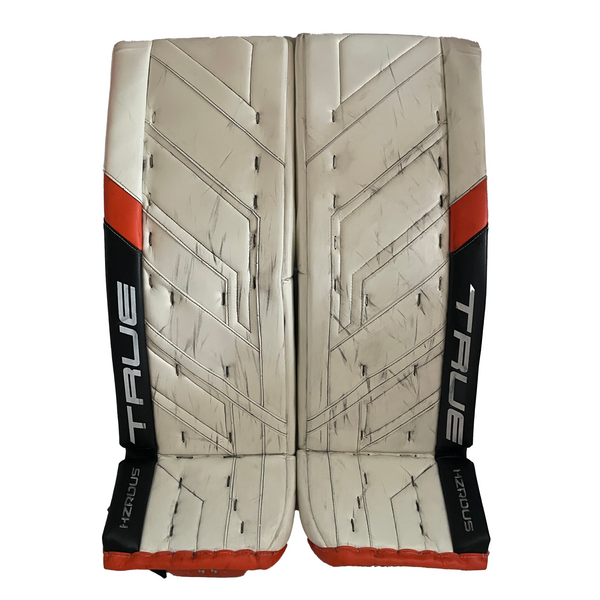 True HZRDUS PX4 - Used Pro Stock Goalie Full Set - Felix Sandstrom - (White/Black/Orange)