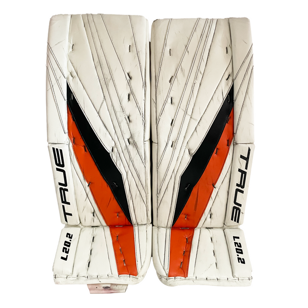 True L20.2 - Used Pro Stock Goalie Pad Full Set (White/Black/Orange)