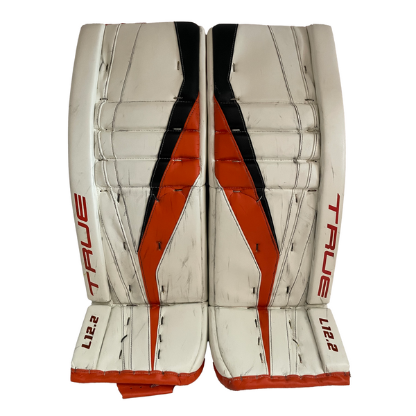 True L12.2 - Used Pro Stock Goalie Pad Full Set (White/Black/Orange)