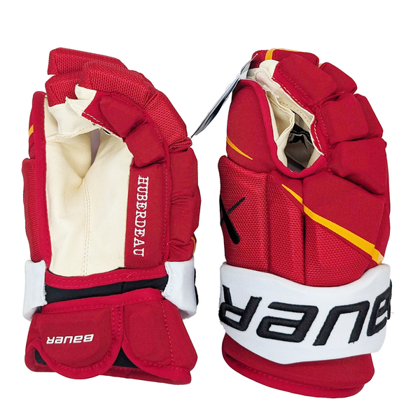 Bauer Hyperlite - NHL Pro Stock Glove - Jonathan Huberdeau (Red/Yellow/White)