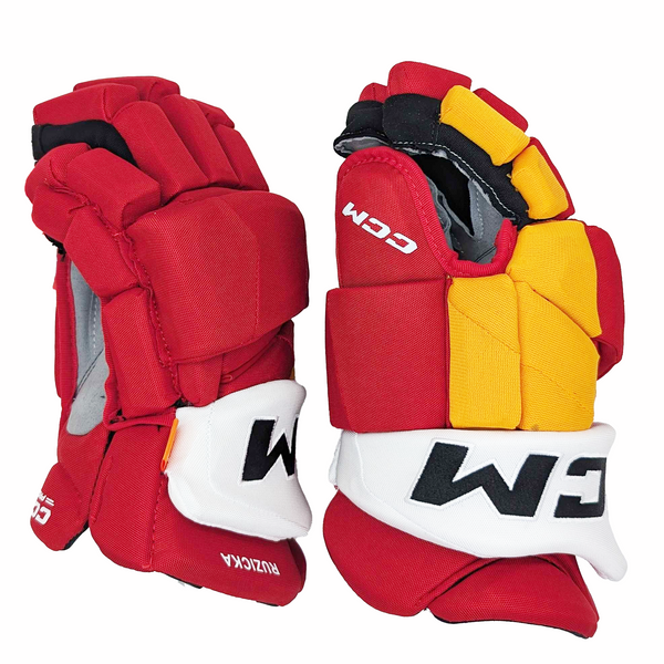 CCM HGJSPP - NHL Pro Stock Glove - Adam Ruzicka (Red/Yellow/White)