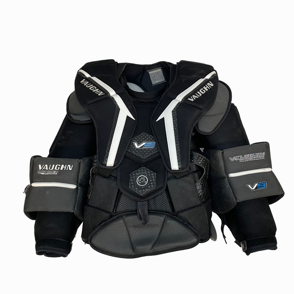 Vaughn Velocity V9  - Pro Stock Goalie Chest Protector (Black/White)