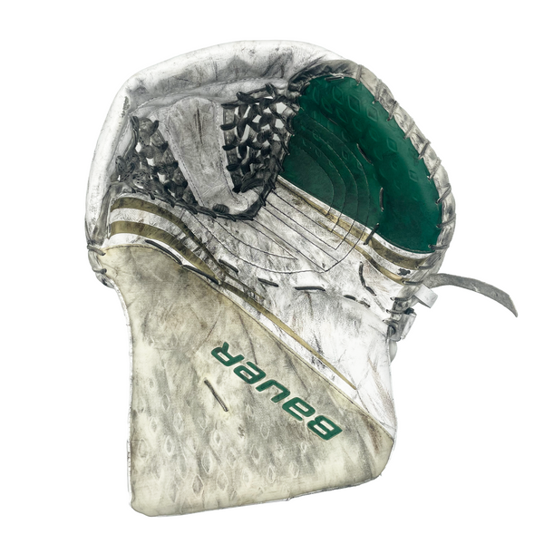 Bauer Vapor 2X Pro - Used Pro Stock Goalie Glove (White/Green/Gold)