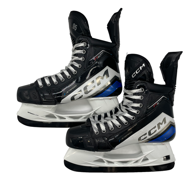 CCM Jetspeed FT6 Pro - Pro Stock Hockey Skates - Size 8EE (White/Blue)