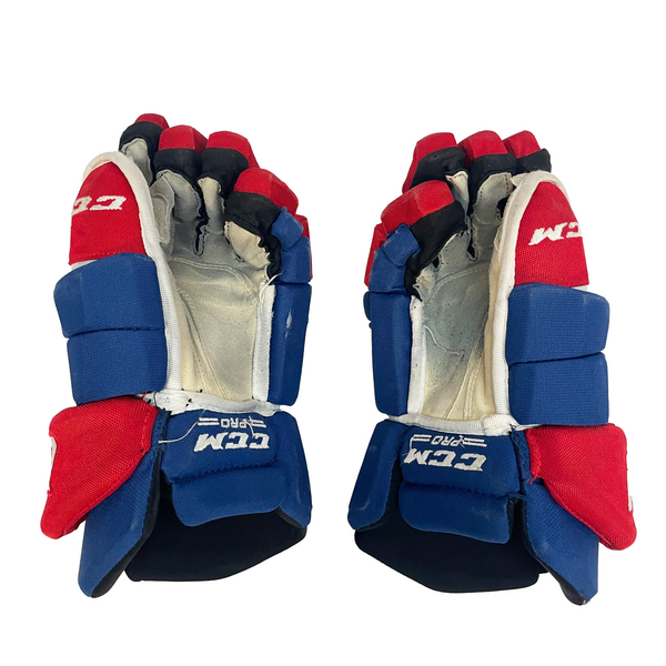 CCM HGTKXP - Used NHL Pro Stock Hockey Glove - Montreal Canadiens (Blue/White/Red)