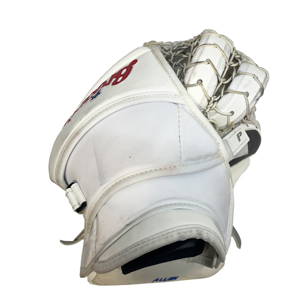 Brians Optik 2 - Used Jake Allen NHL Pro Stock Goalie Glove - Montreal Canadiens (White/Red/Blue)