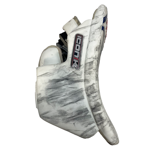 Brians Icon1k - Used Jake Allen NHL Pro Stock Goalie Blocker - Montreal Canadiens (White/Blue/Red)