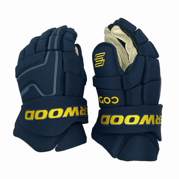 Sherwood Code Encrypt Pro - NHL Pro Stock Glove - TEAM SWEDEN 4-Nations LE (Navy/Yellow)