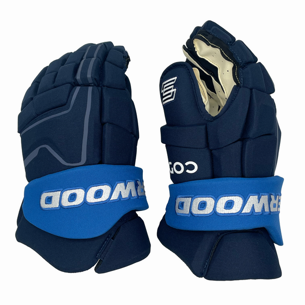 Sherwood Code Encrypt Pro - NHL Pro Stock Glove - TEAM FINLAND 4-Nations LE (Navy/Blue/White)