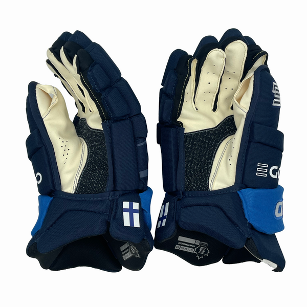 Sherwood Code Encrypt Pro - NHL Pro Stock Glove - TEAM FINLAND 4-Nations LE (Navy/Blue/White)