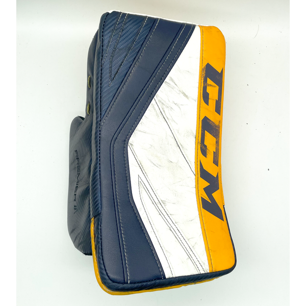 CCM Premier II  - Used Goalie Blocker (Navy/Yellow/White)