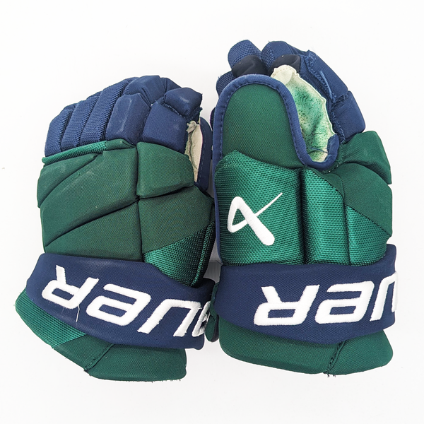 Bauer Vapor Hyperlite - Used NCAA Pro Stock Glove (Green/Blue)