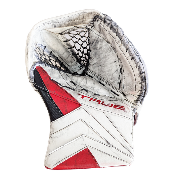 TRUE Catalyst PX3 - Used Pro Stock Goalie Pad Set (White/Black/Red)