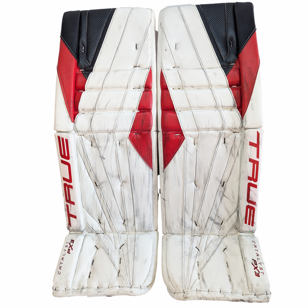 TRUE Catalyst PX3 - Used Pro Stock Goalie Pads (White/Black/Red)