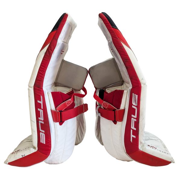 TRUE Catalyst PX3 - Used Pro Stock Goalie Pad Set (White/Black/Red)