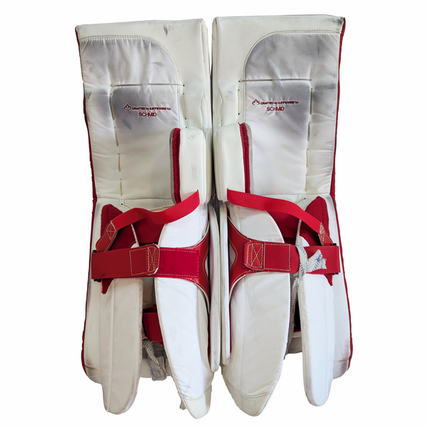 TRUE Catalyst PX3 - Used Pro Stock Goalie Pad Set (White/Black/Red)