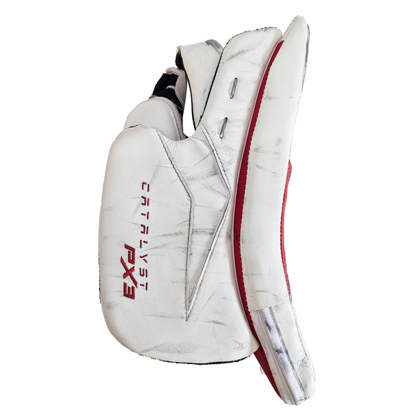 TRUE Catalyst PX3 - Used Pro Stock Goalie Pad Set (White/Black/Red)