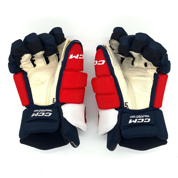 CCM HGTK - Used NHL Pro Stock Gloves - Washington Capitals - Lars Eller (Navy/Red/White)