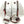 Load image into Gallery viewer, Vaughn Velocity V7 - Used Pro Stock Goalie Pads - Full Set (White/Brown/Red)
