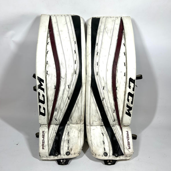 CCM Premier - Pro Stock Goalie Pads (White/Maroon)