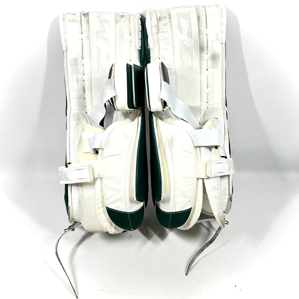 CCM Extreme Flex 5 - Used Pro Stock Goalie Pads (White/Green)