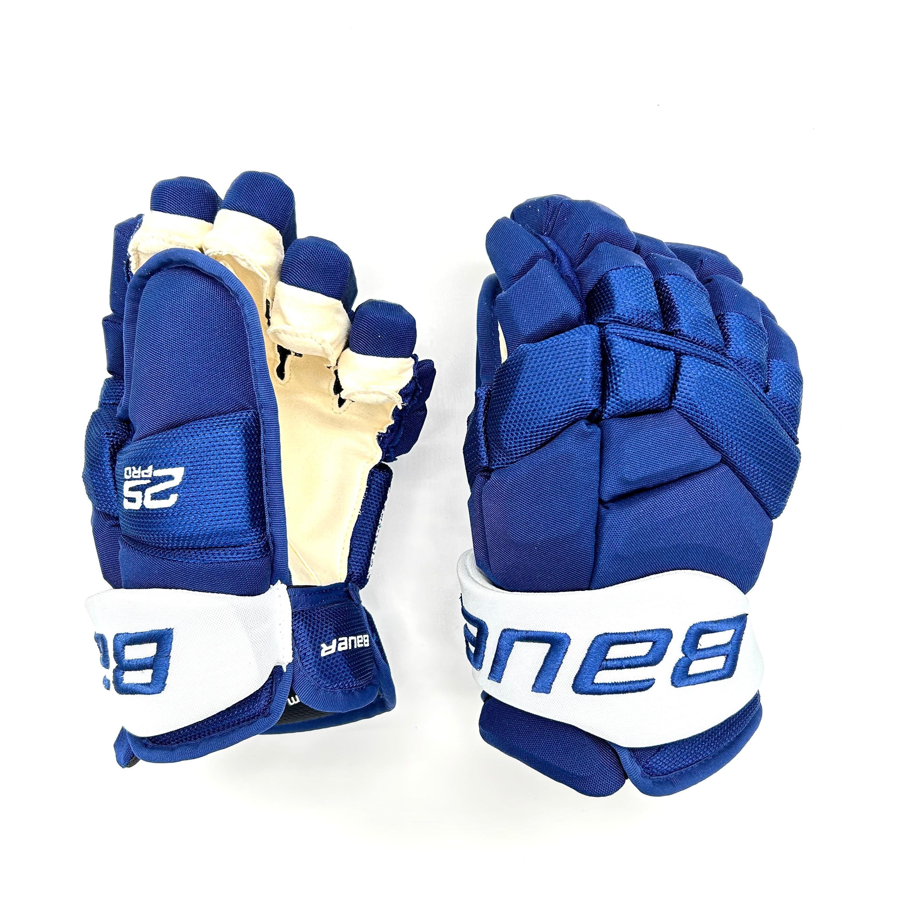 William Nylander NHL Pro Stock Glove Bauer Supreme 2S Pro Blue Whit HockeyStickMan Canada