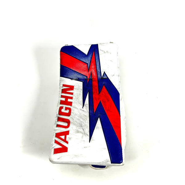 Vaughn Velocity V9 - Used Goalie Blocker (White/Blue/Red)