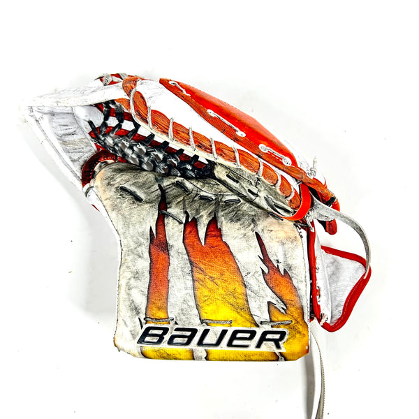 Bauer Supreme UltraSonic - Used Pro Stock Goalie Glove (White/Orange)