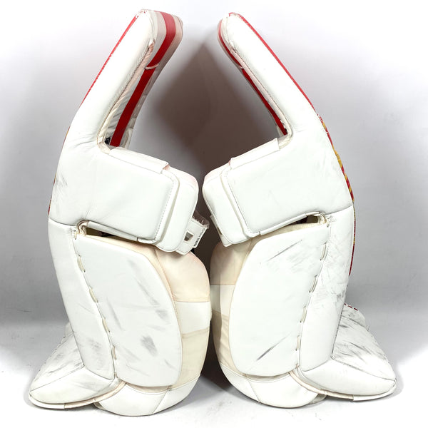 CCM Extreme Flex 6 - Used Pro Stock Goalie Pads (White/Red/Yellow)