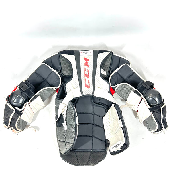 CCM Extreme Flex 5 Pro - Used Pro Stock Goalie Chest Protector (White/Red)