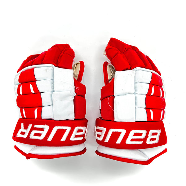 Bauer Pro Series - Used Pro Stock Glove (White/Red)