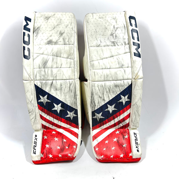 CCM Extreme Flex 6 - Used AHL Pro Stock Senior Goalie Full Set (White/Red/Blue)