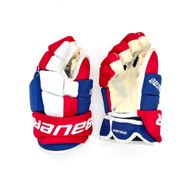 Bauer Supreme Ultrasonic - Used NHL Pro Stock Glove - Montreal Canadiens (Blue/Red/White)