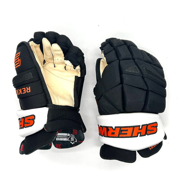 Sherwood Rekker Legend Pro - NHL Pro Stock Glove - Pro Palm - Philadelphia Flyers (Black/White/Orange)