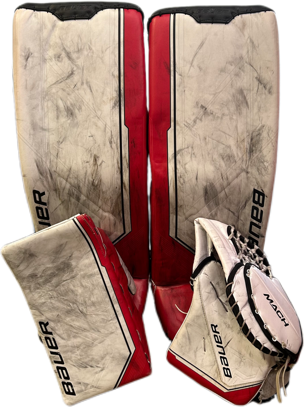 Bauer Supreme Mach - Used Pro Stock Full Set (White/Red/Black)