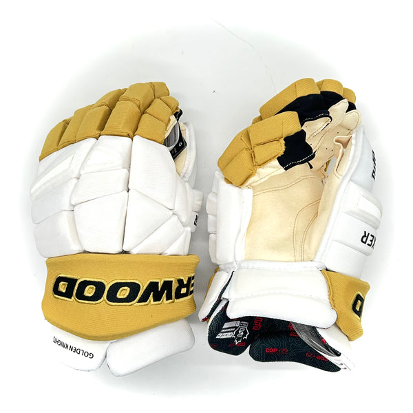 Sherwood Rekker Legend Pro - NHL Pro Stock Glove - Pro Palm - Vegas Golden Knights (White/Gold/Black)