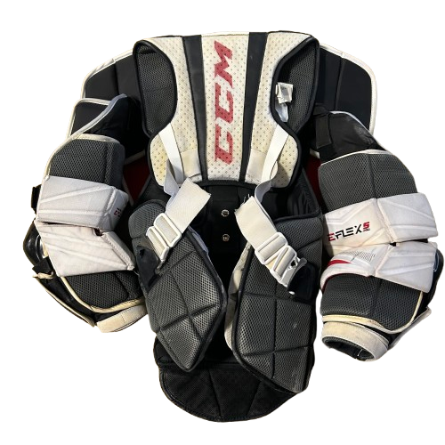 CCM Extreme Flex 5 - Used Pro Stock Goalie Chest Protector (White/Red)