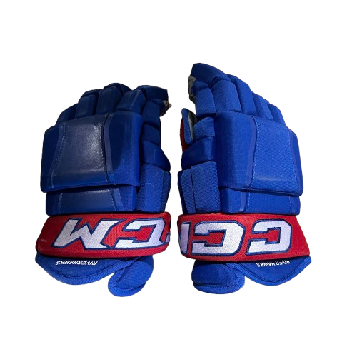 CCM HG97PP - Used Pro Stock Hockey Glove (Blue/Red) #2