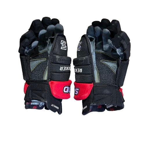 Sherwood Rekker Legend Pro - Used Pro Stock Hockey Glove (Black/Red)