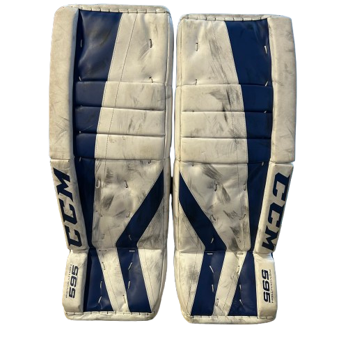 CCM Revolution 595 - Used Goalie Pads (White/Blue)