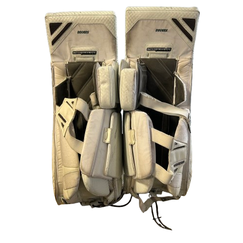 Brian's Intermediate Pro - Used Intermediate Pro Stock Goalie Pads (White/Green)