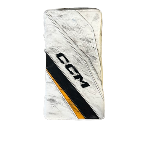 CCM Extreme Flex 6 - Used Pro Stock Goalie Blocker (White/Black/Yellow)