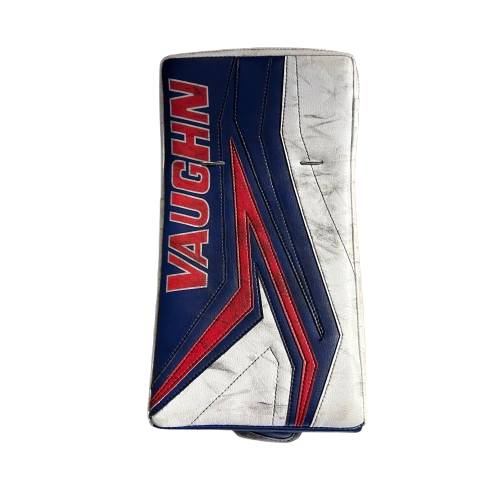 Vaughn Ventus SLR3 - Used Pro Stock Goalie Blocker (White/Blue/Red)